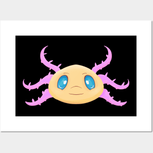 The Cutest Axolotl Smile for a Cheerful and Unique Creature Posters and Art